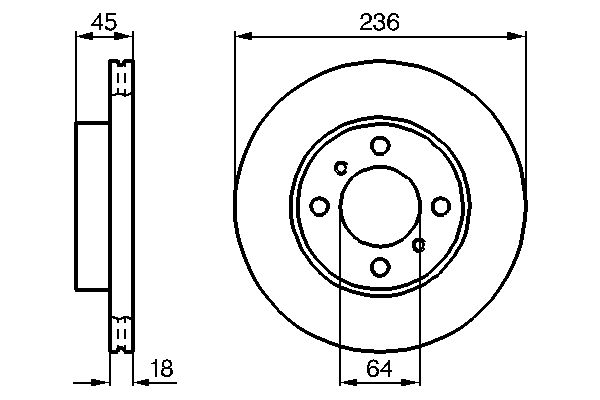 Brake disc; front image