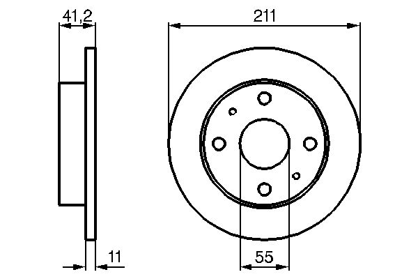 Brake disc; front image