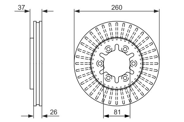 Brake disc; front image