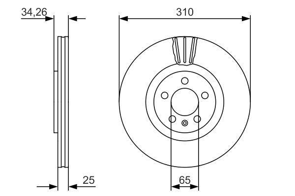 Brake disc; front image