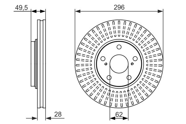 Brake disc; front image