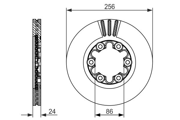 Brake disc; front image