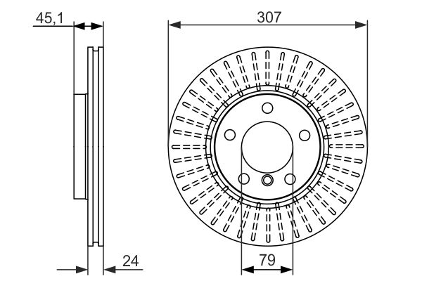 Brake disc; front image