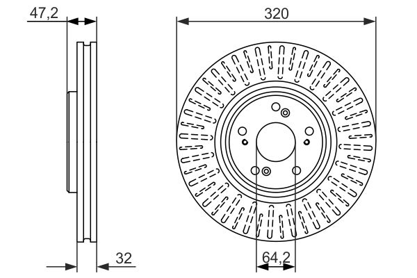 Brake disc; front image