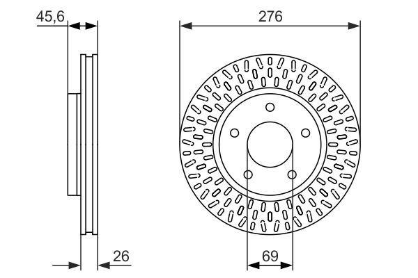 Brake disc; front image