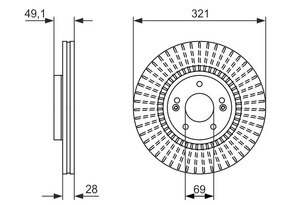 Brake disc; front image