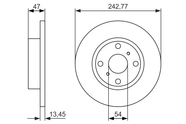 Brake disc; front image