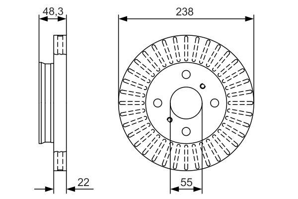 Brake disc; front image