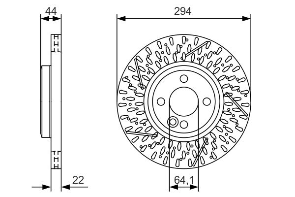 Brake disc; front image