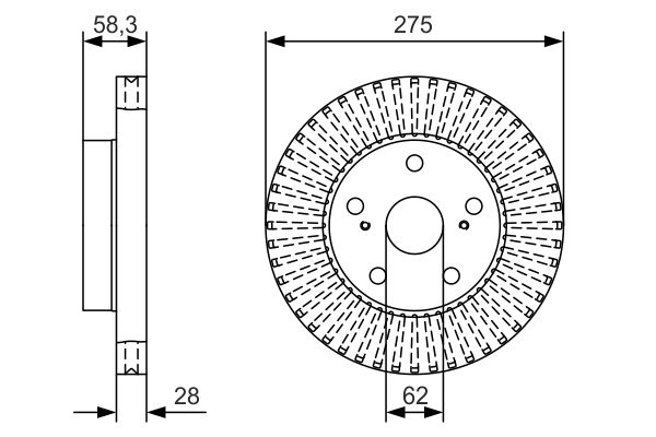 Brake disc; front image