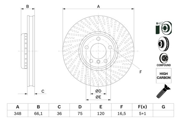 Brake disc; front image