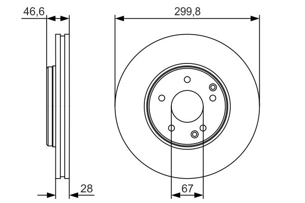 Brake disc; front image