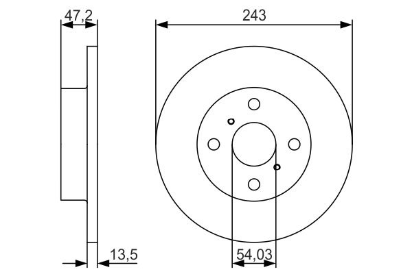 Brake disc; front image