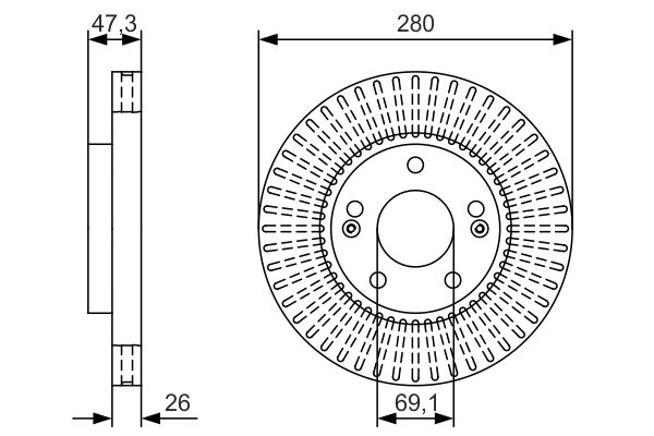 Brake disc; front image