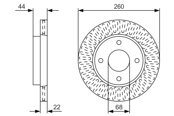 Brake disc; front image