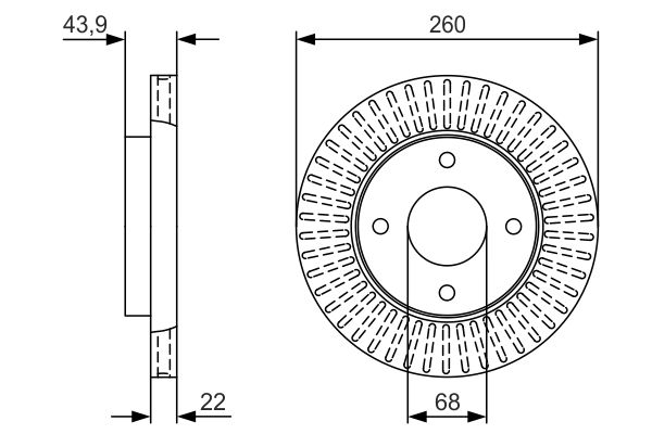 Brake disc; front image