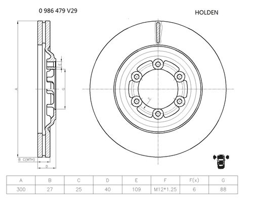 Brake disc; front image