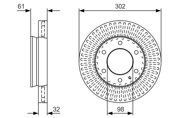 Brake disc; front image