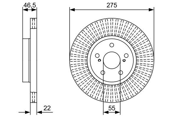 Brake disc; front image