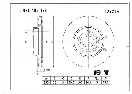 Brake disc; front image