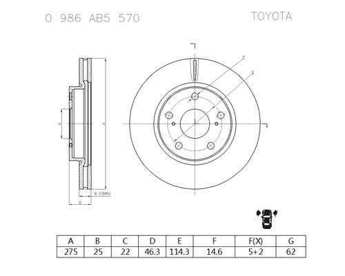 Brake disc; front image