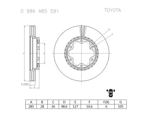 Brake disc; front image