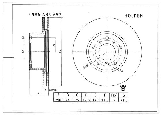 Brake disc; front image