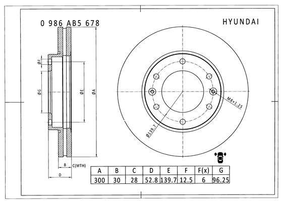 Brake disc; front image