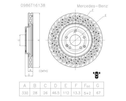 Brake disc; front image