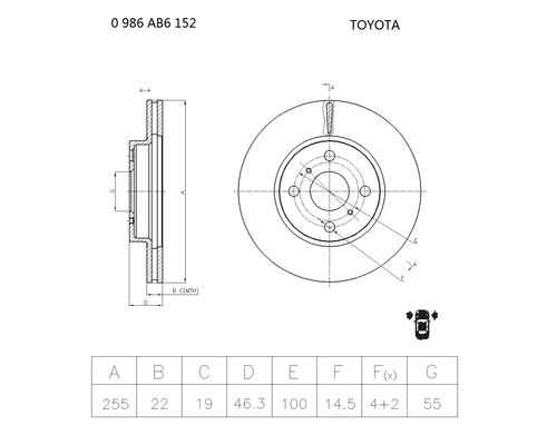 Brake disc; front image