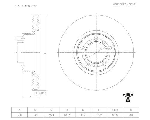 Brake disc; front image