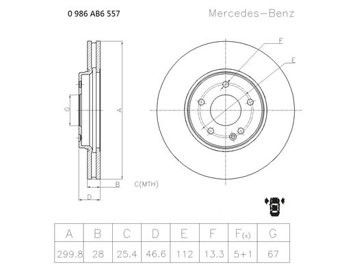 Brake disc; front image