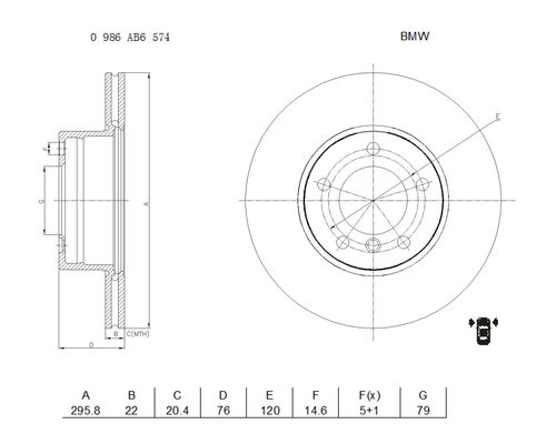 Brake disc; front image