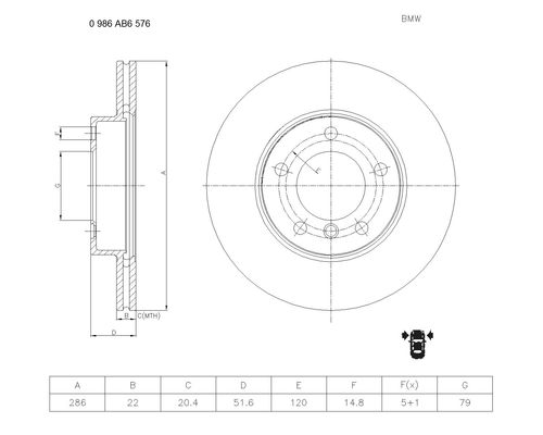 Brake disc; front image