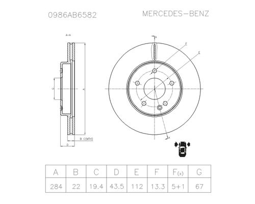 Brake disc; front image