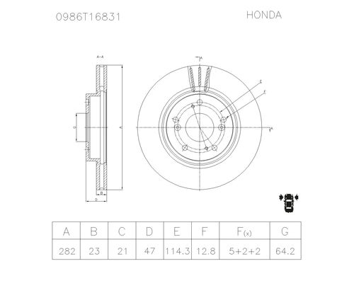 Brake disc; front image