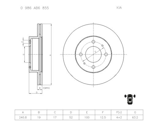 Brake disc; front image