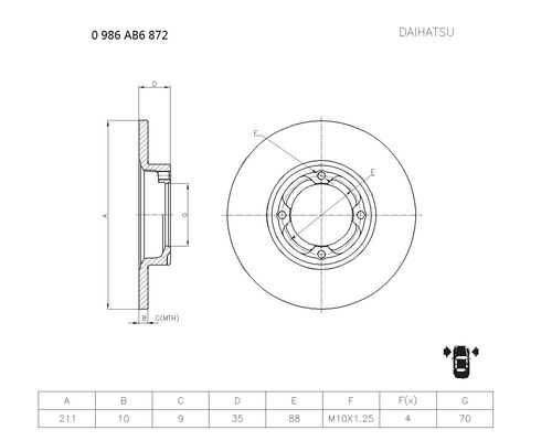 Brake disc; front image