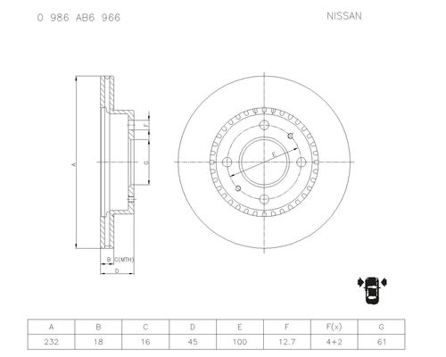 Brake disc; front image