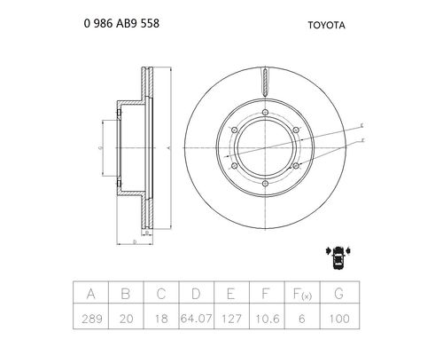 Brake disc; front image