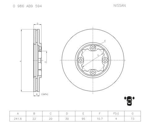 Brake disc; front image