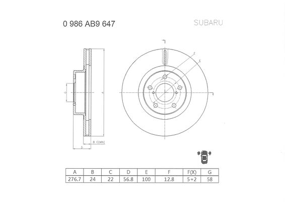 Brake disc; front image