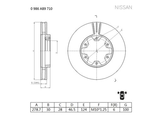 Brake disc; front image