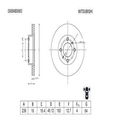 Brake disc; front image