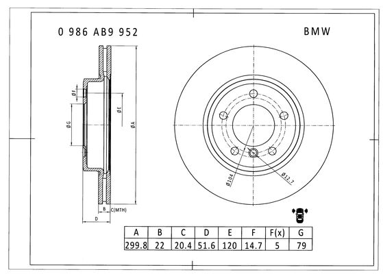 Brake disc; front image