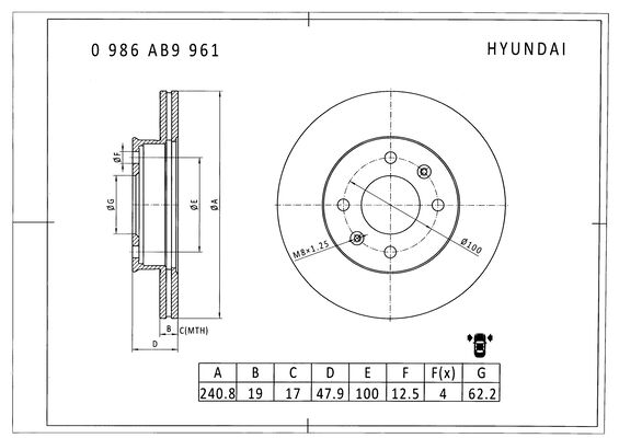 Brake disc; front image