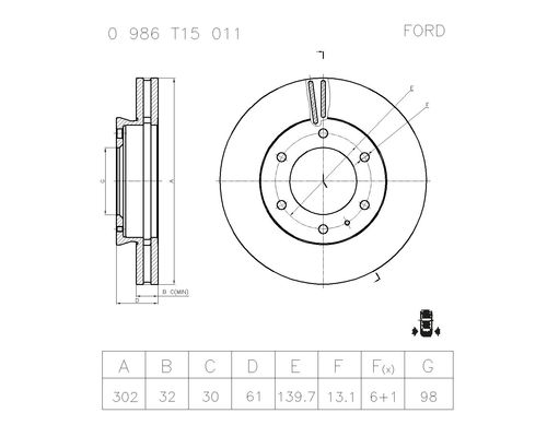 Brake disc; front image