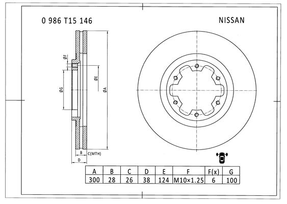 Brake disc; front image