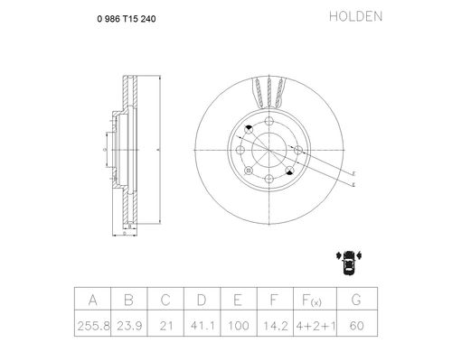 Brake disc; front image