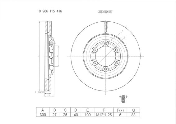 Brake disc; front image